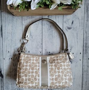 Coach Mini Bag in Beige and Silver